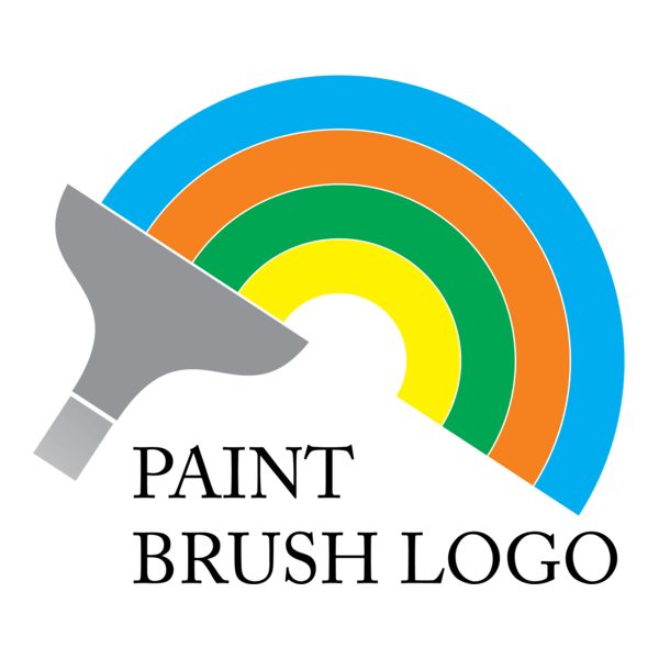 Printing Brush Logo PNG Vector