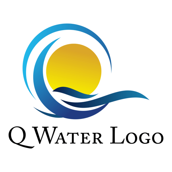 Q Water Letter Logo PNG Vector