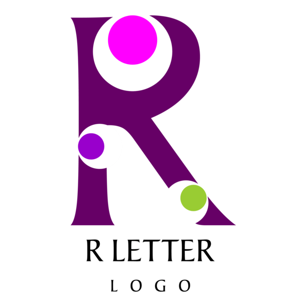 R Circle Letter Logo PNG Vector