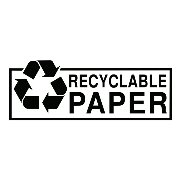 Recyclable Paper Logo PNG Vector