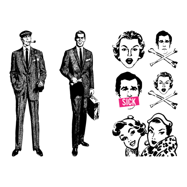 Retro People Designs Logo PNG Vector