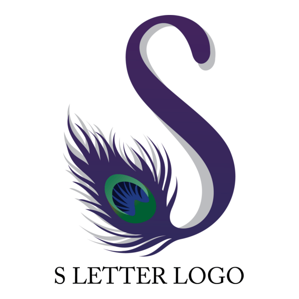 S Peacock Letter Logo PNG Vector