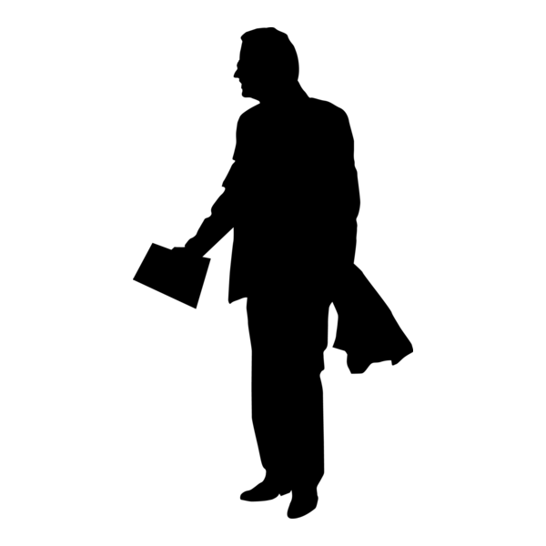 Silhouette Man Logo PNG Vector