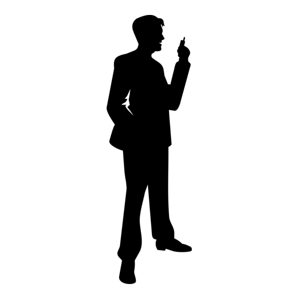 Silhouette Man Logo PNG Vector