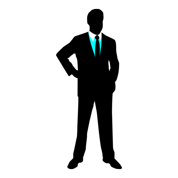 Silhouette Man Logo PNG Vector