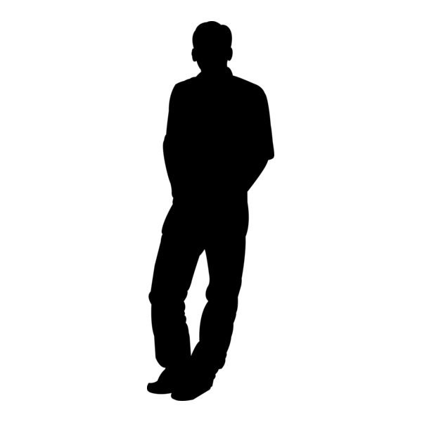 Silhouette Man Logo PNG Vector