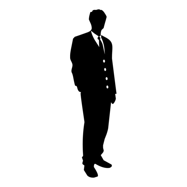 Silhouette Man Logo PNG Vector