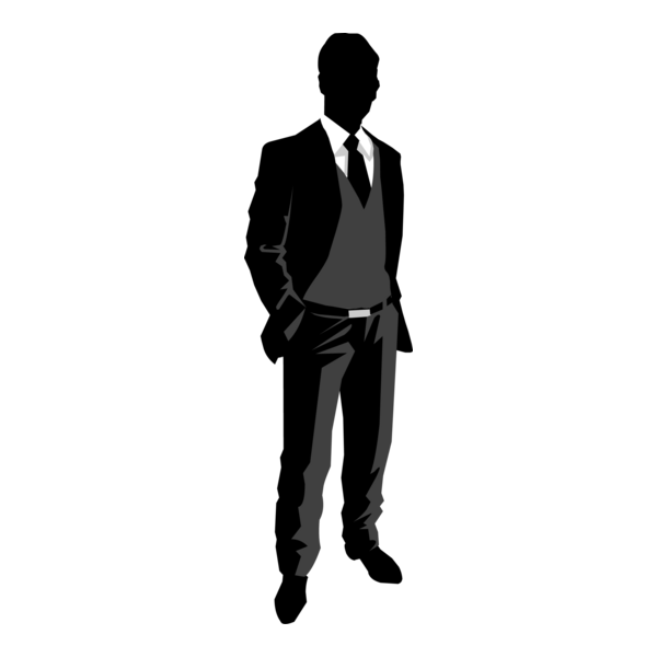 Silhouette Man Logo PNG Vector