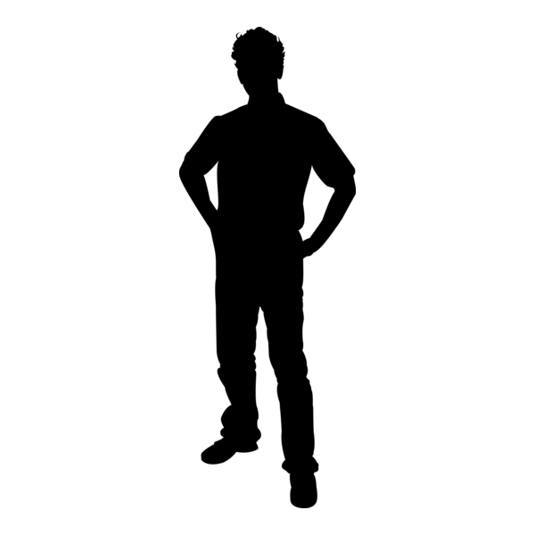 Silhouette Man Logo PNG Vector