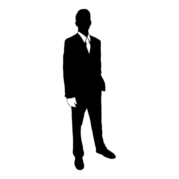Silhouette Man Logo PNG Vector