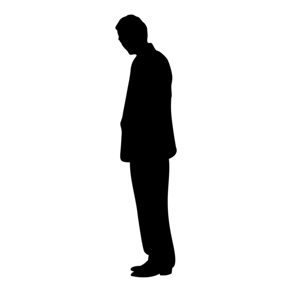 Silhouette Man Logo PNG Vector