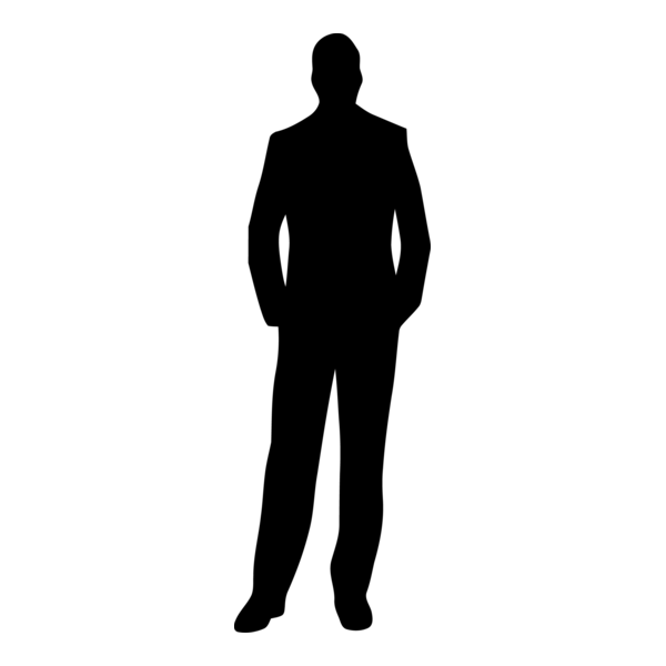 Silhouette Man Logo PNG Vector