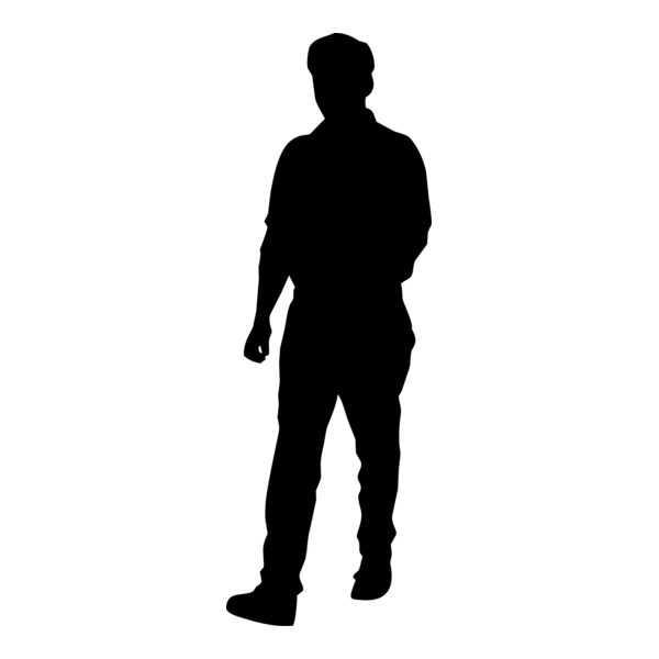 Silhouette Man Logo PNG Vector