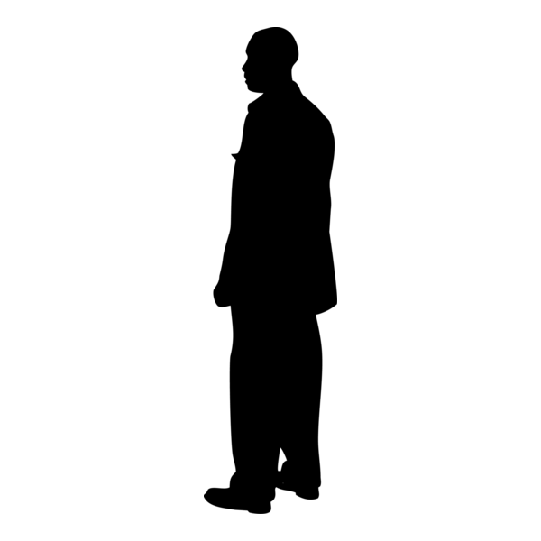 Silhouette Man Logo PNG Vector