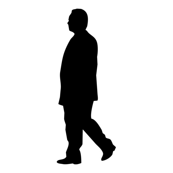Silhouette Man Logo PNG Vector