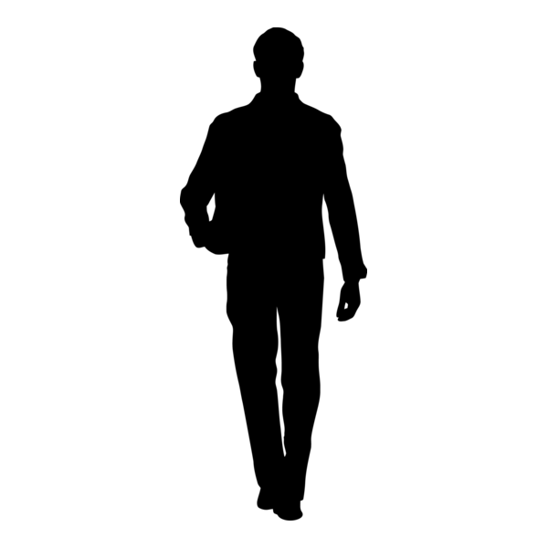 Silhouette Man Logo PNG Vector
