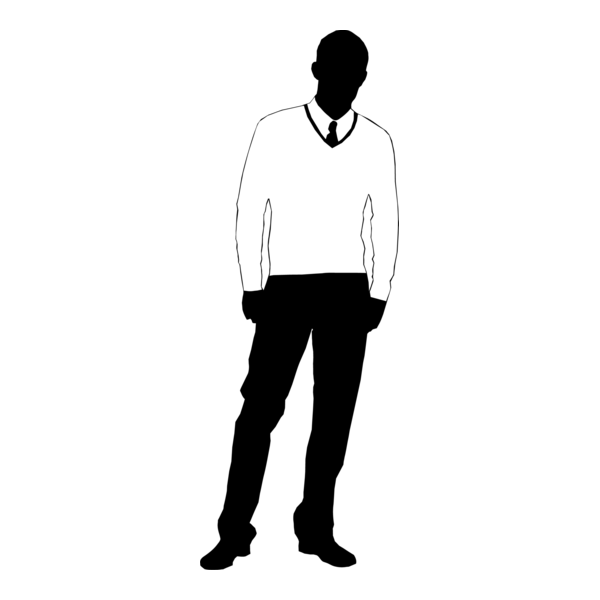 Silhouette Man Logo PNG Vector