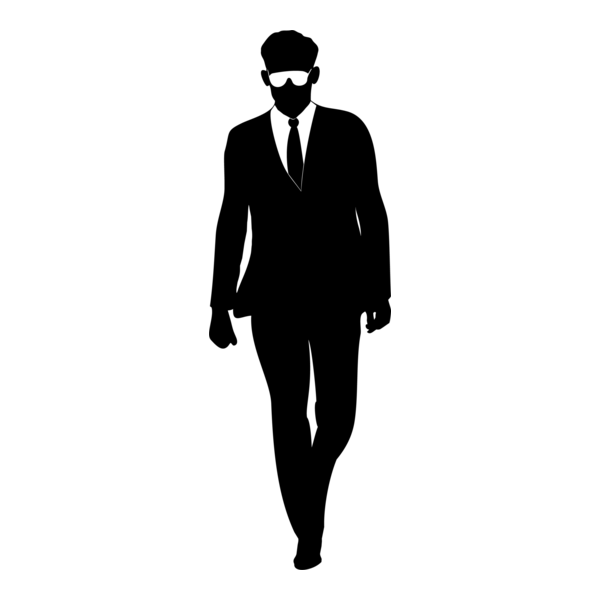 Silhouette Man Logo PNG Vector