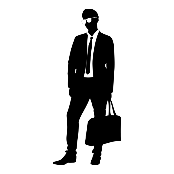 Silhouette Man Logo PNG Vector