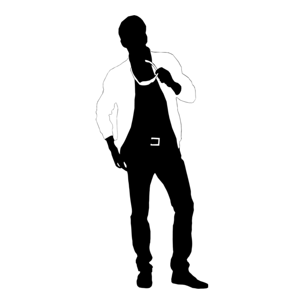Silhouette Man Logo PNG Vector