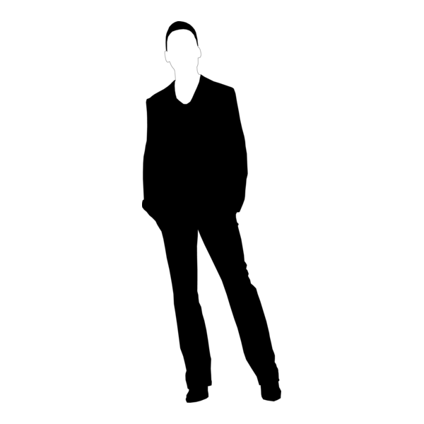 Silhouette Man Logo PNG Vector
