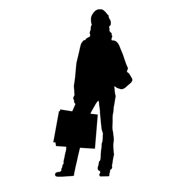 Silhouette Woman Logo PNG Vector