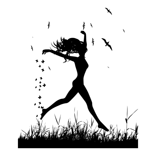 Silhouette Woman Logo PNG Vector