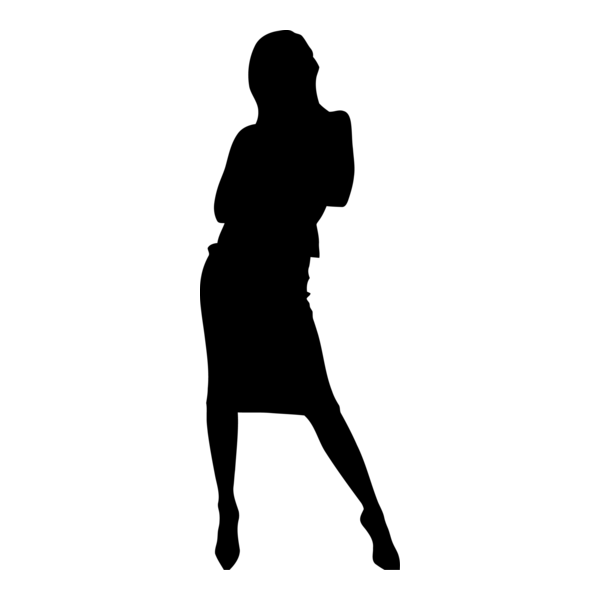 Silhouette Woman Logo PNG Vector
