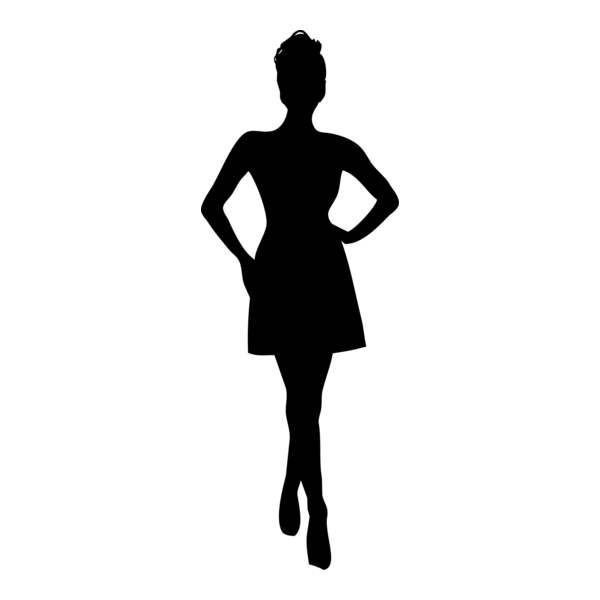 Silhouette Woman Logo PNG Vector