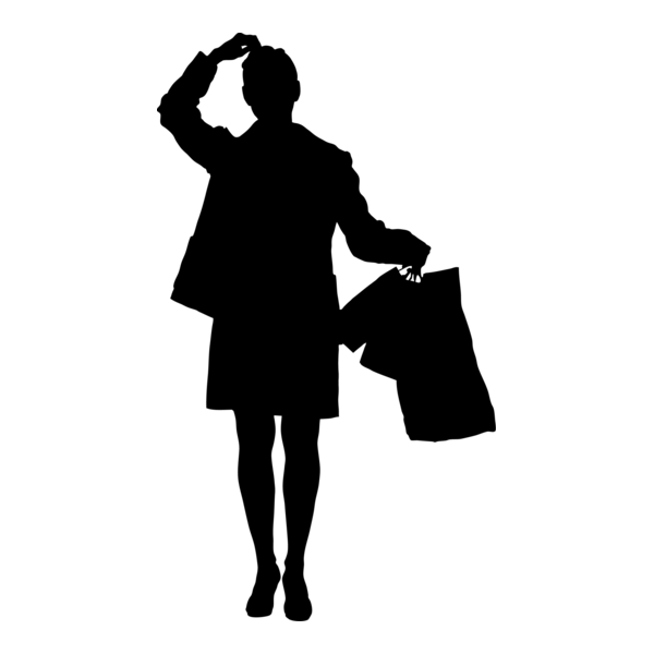 Silhouette Woman Logo PNG Vector