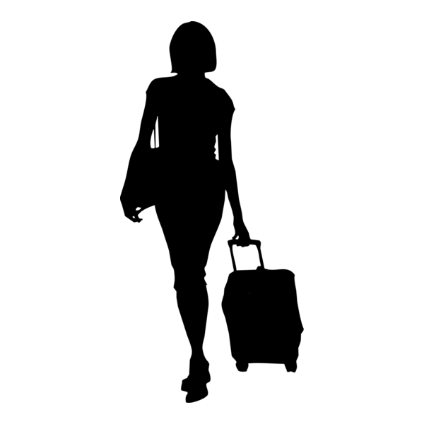 Silhouette Woman Logo PNG Vector