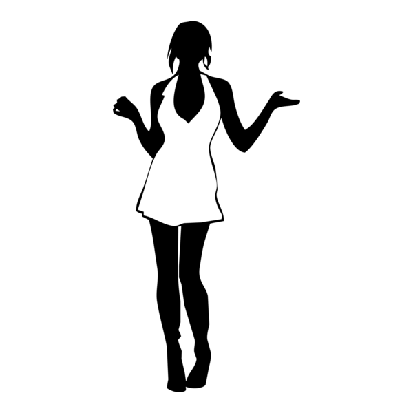 Silhouette Woman Logo PNG Vector