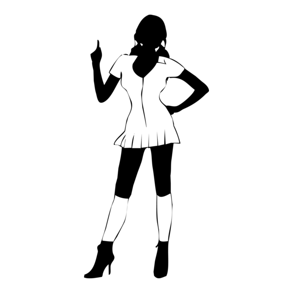 Silhouette Woman Logo PNG Vector