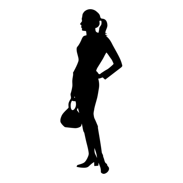 Silhouette Woman Logo PNG Vector
