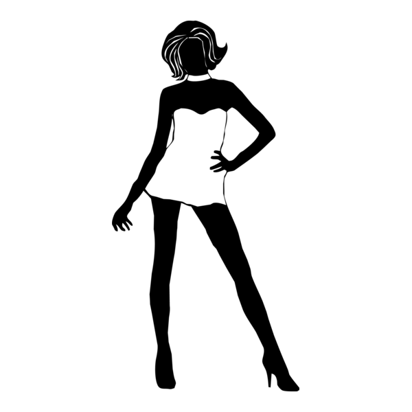 Silhouette Woman Logo PNG Vector