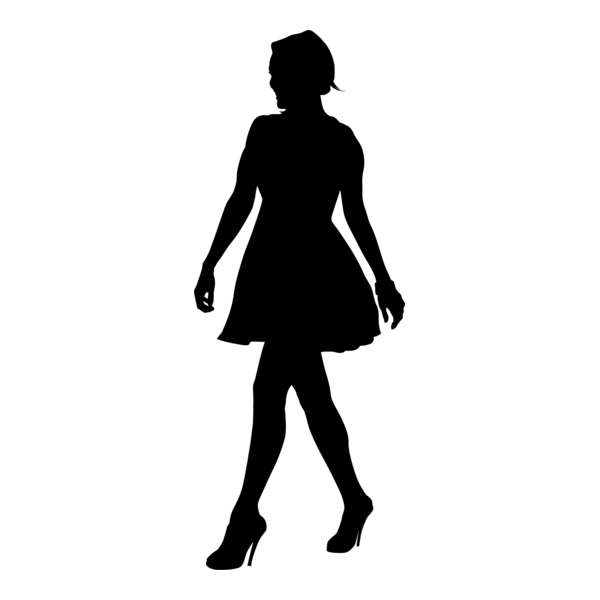 Silhouette Woman Logo PNG Vector