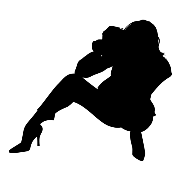 Silhouette Woman Logo PNG Vector