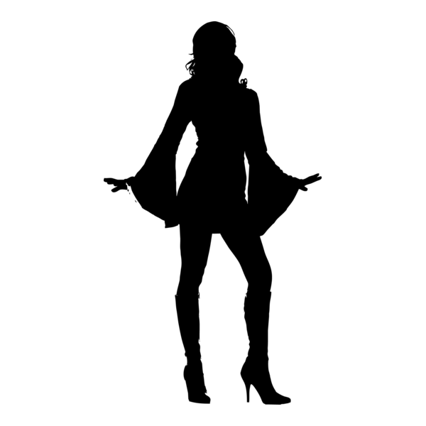 Silhouette Woman Logo PNG Vector