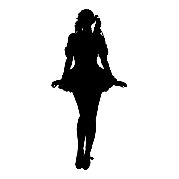Silhouette Woman Logo PNG Vector