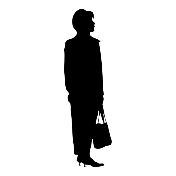 Silhouette Woman Logo PNG Vector