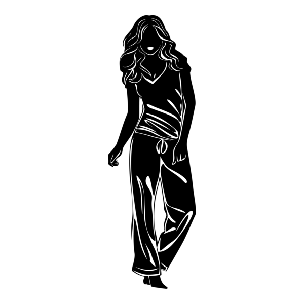 Silhouette Woman Logo PNG Vector