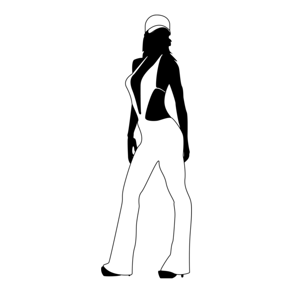 Silhouette Woman Logo PNG Vector