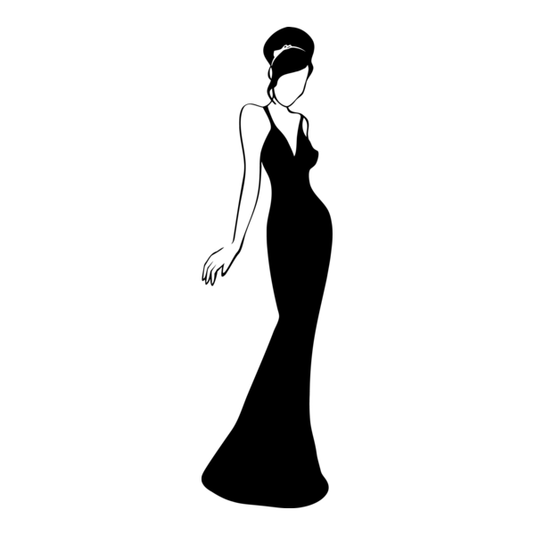 Silhouette Woman Logo PNG Vector