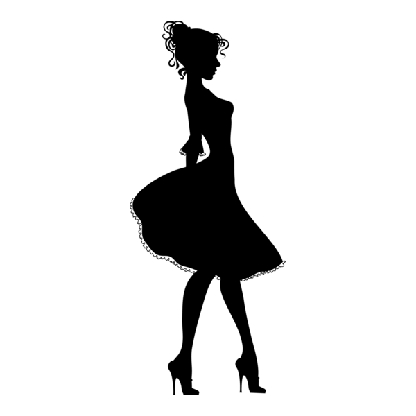Silhouette Woman Logo PNG Vector