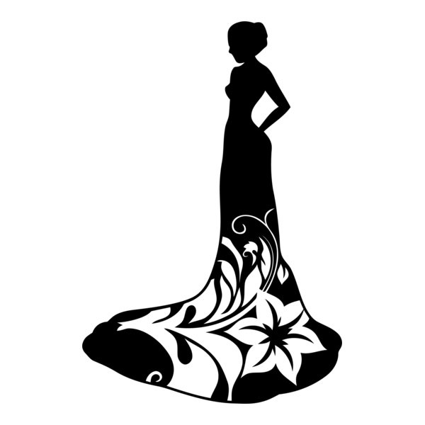 Silhouette Woman Logo PNG Vector