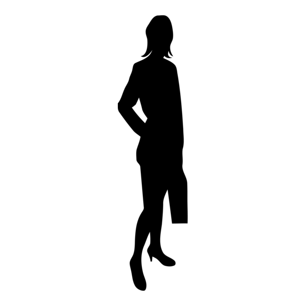 Silhouette Woman Logo PNG Vector