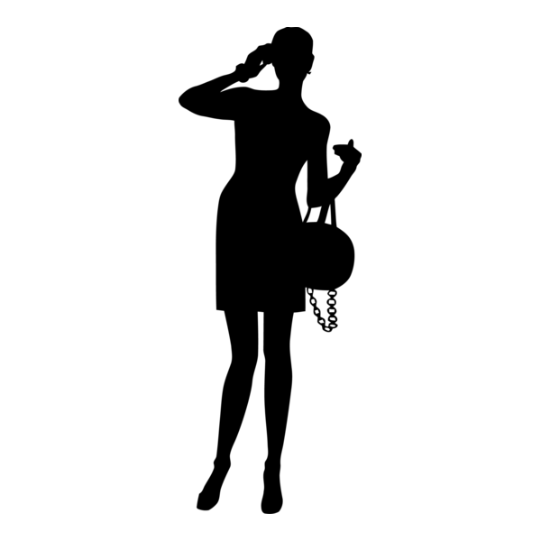 Silhouette Woman Logo PNG Vector