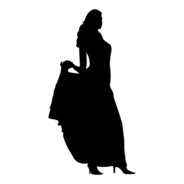 Silhouette Woman Logo PNG Vector