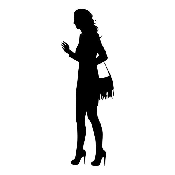 Silhouette Woman Logo PNG Vector