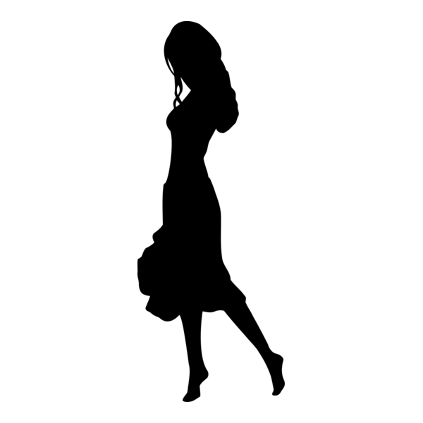 Silhouette Woman Logo PNG Vector